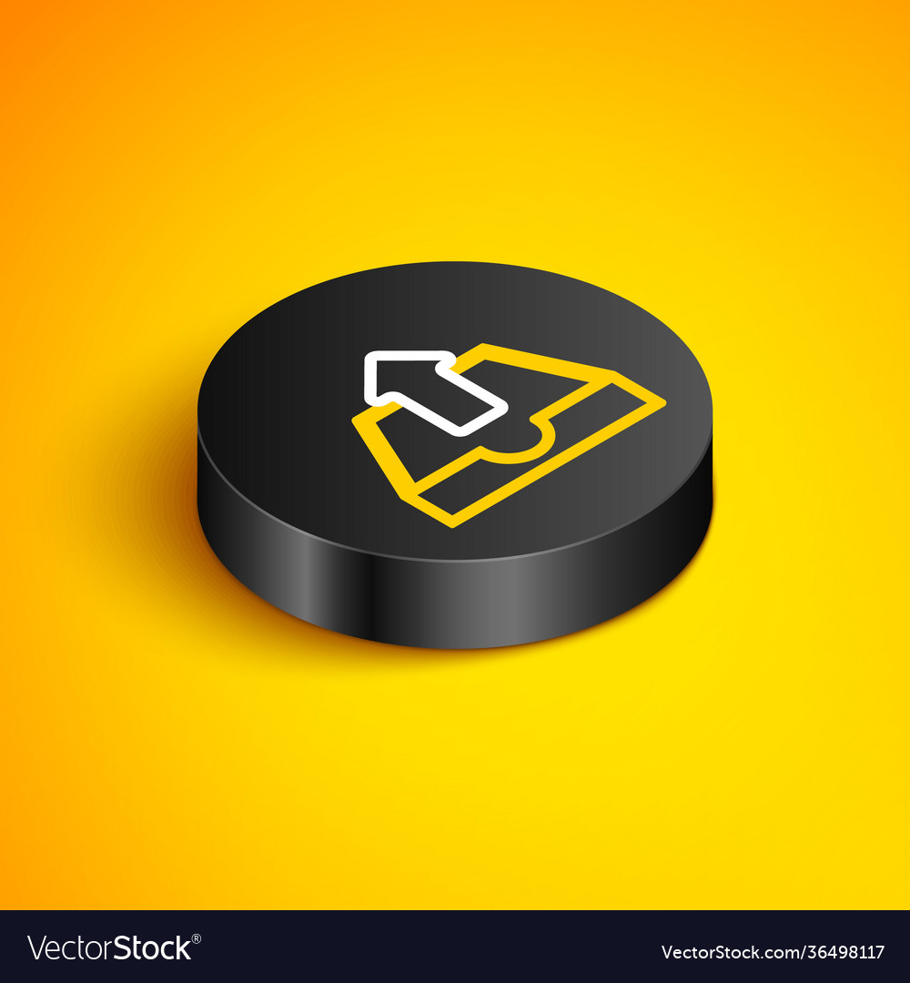 Isometric line upload inbox icon isolated vector image Isometric line upload inbox icon isolated