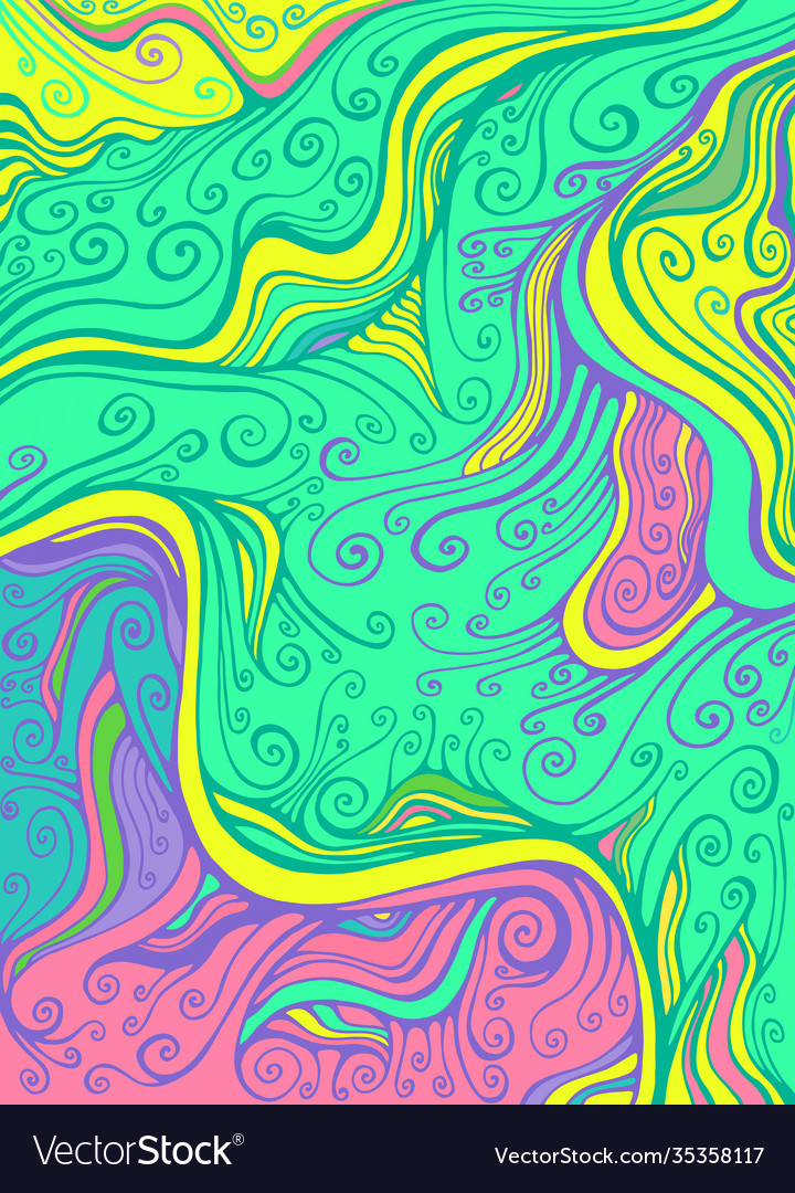 Rainbow Psychedelic Waves Pattern