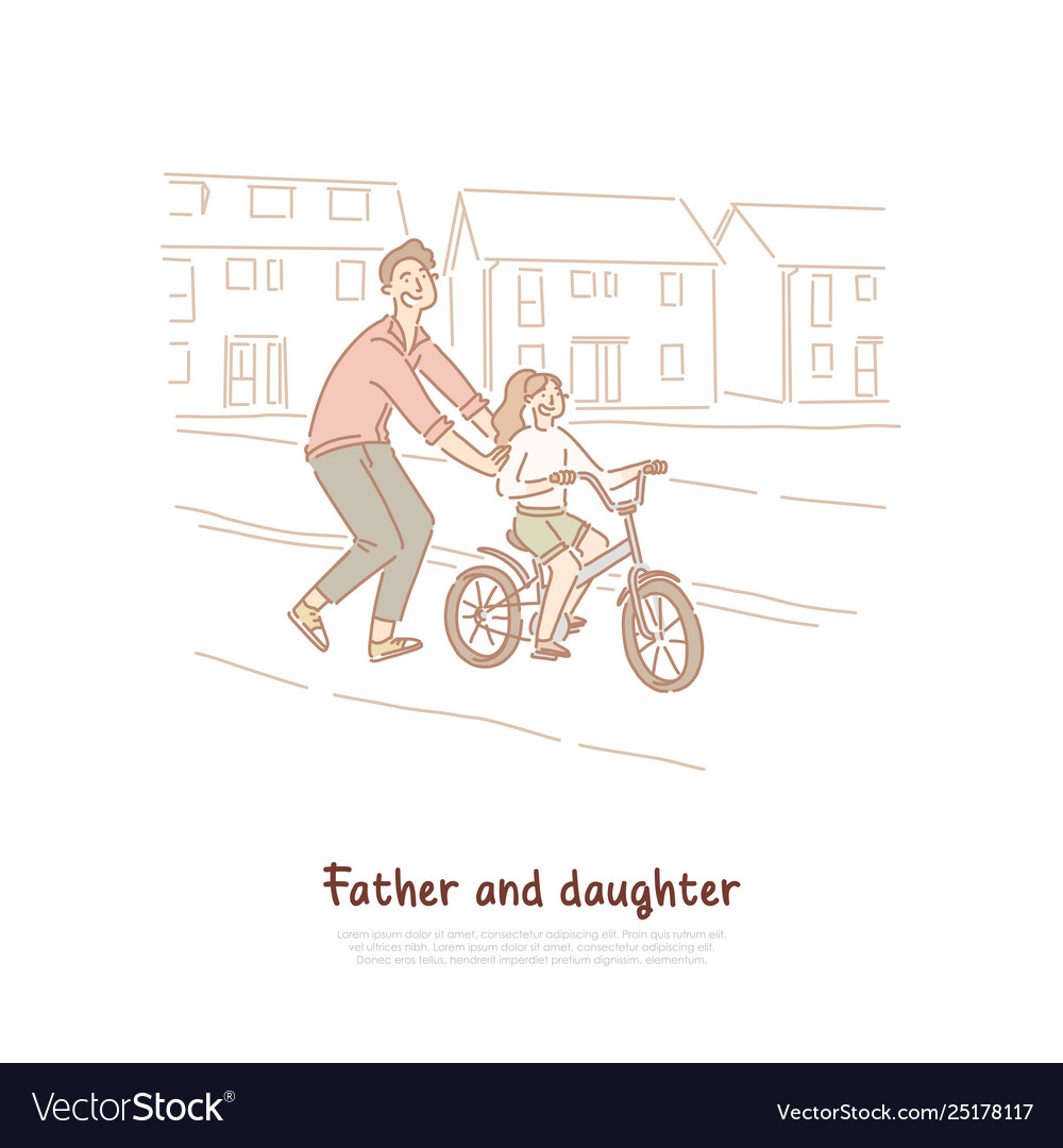 daugther sit and riding 