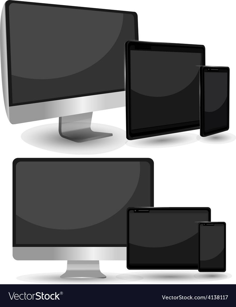 Smartphone computer tablet black mockup