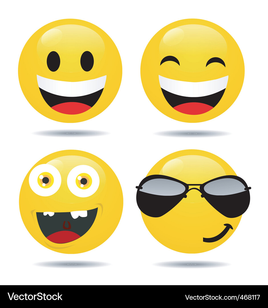 Smiley set3 Royalty Free Vector Image - VectorStock