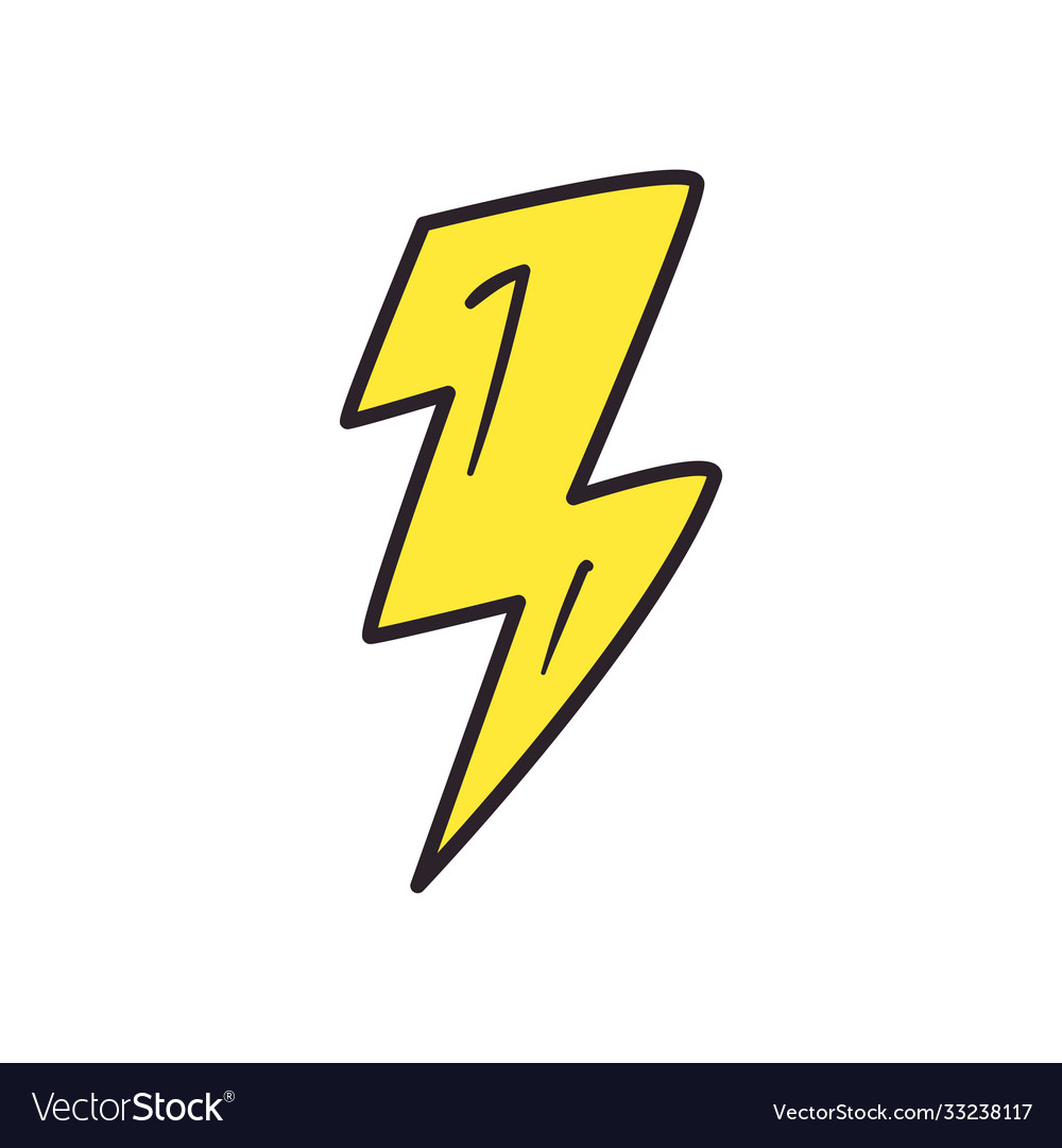 Thunder line and fill style icon design