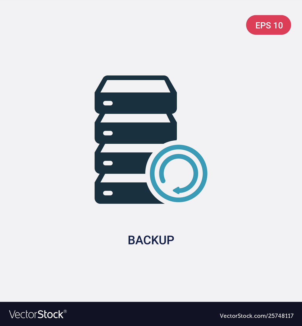 Two color backup icon from search engine vector image Two color backup icon from search engine