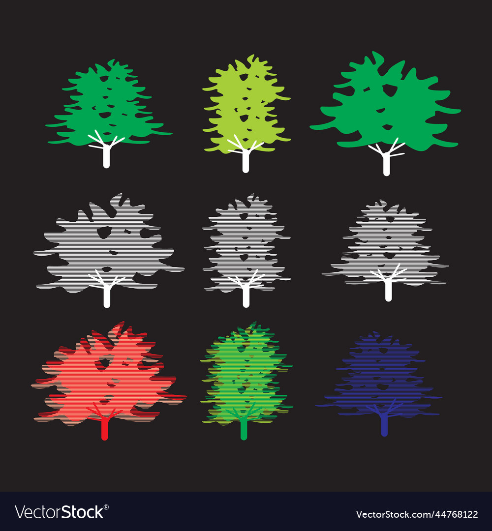 A tree shape as design element vector image A tree shape as design element
