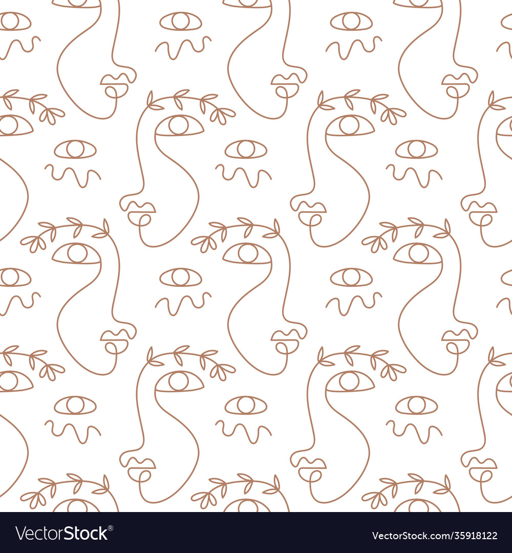 Abstract faces seamless pattern texture