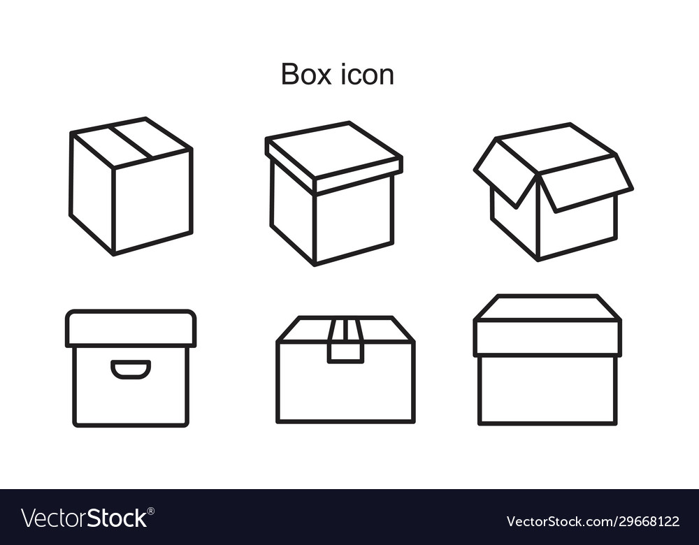 Box Icon Template Black Color Editable Royalty Free Vector Box Icon Template Black Color Editable Royalty Free Vector