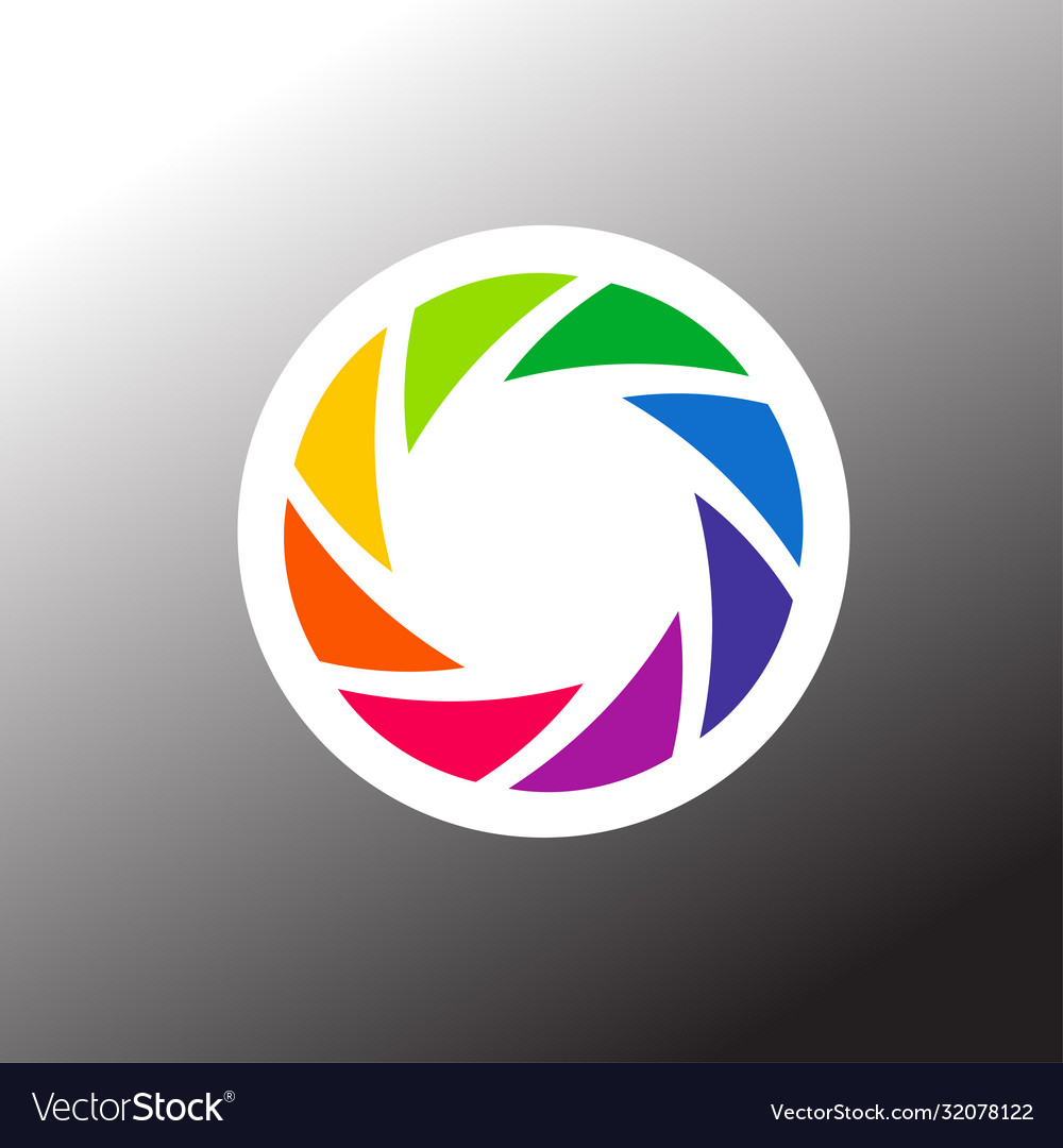 Camera shutter icon abstract backgrounddesign