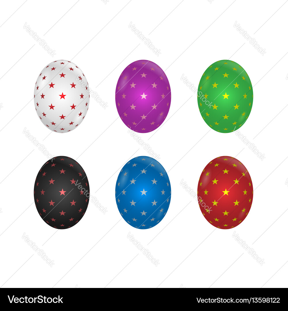 Easter egg set Royalty Free Vector Image - VectorStock