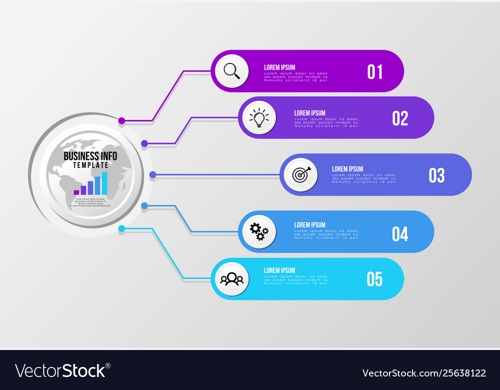 Infographic design template with options steps