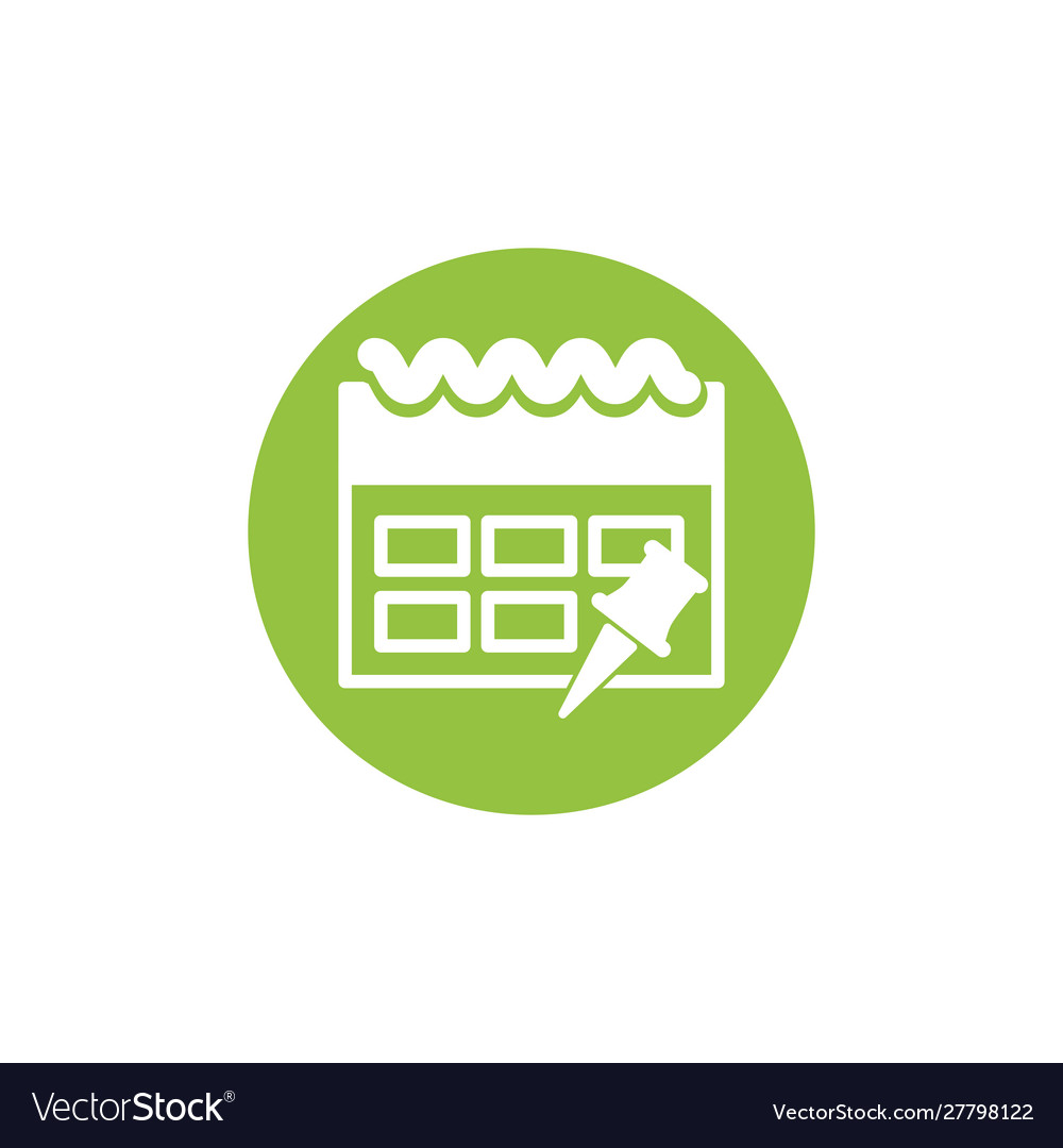 Isolated calendar block and flat design