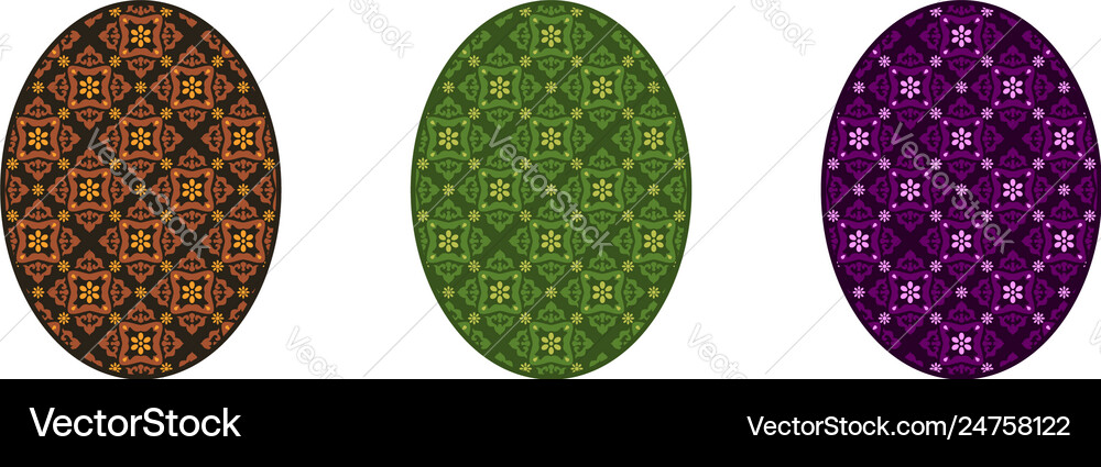 Isolated easter egg colorful Royalty Free Vector Image