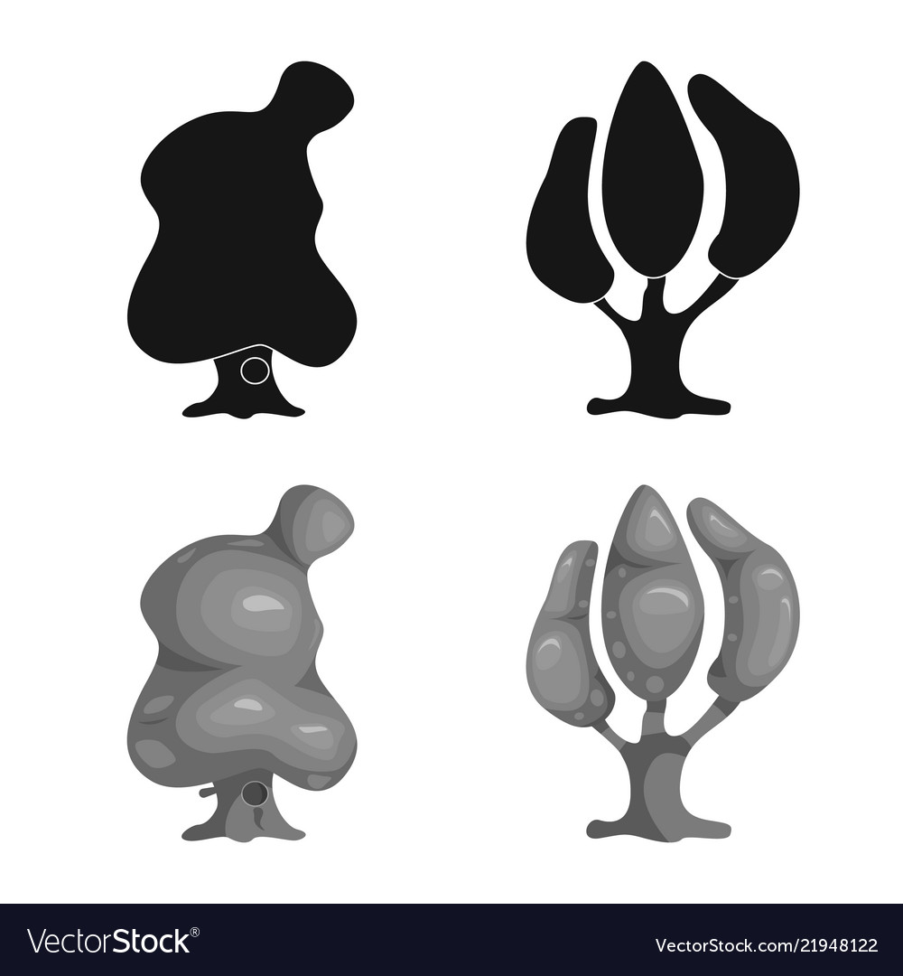 Isolated object of tree and nature logo set