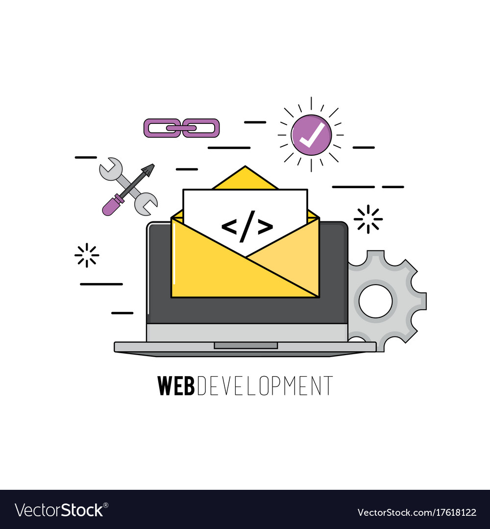 Laptop with code programing software data