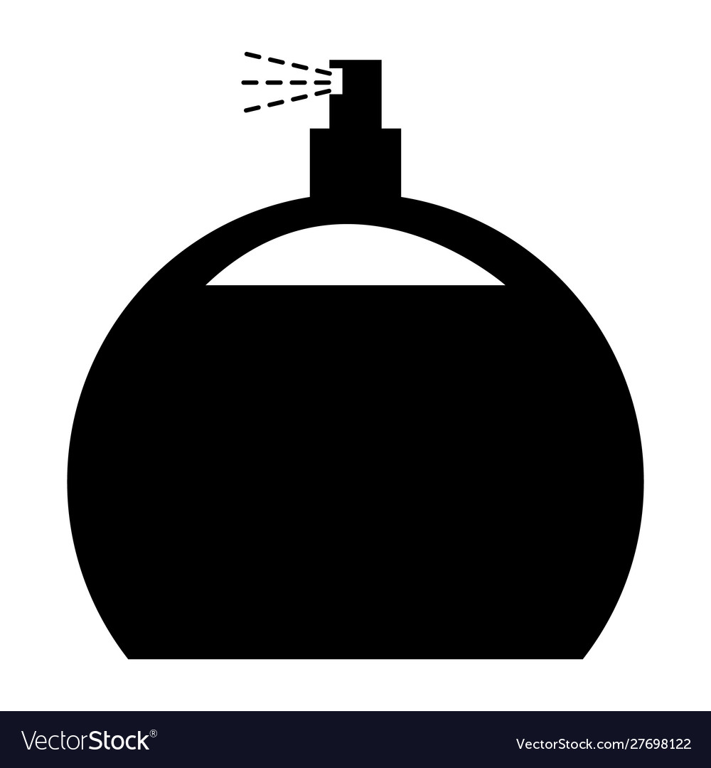 Perfume spray container icon on white background