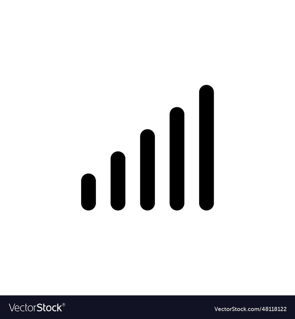 Phone signal level line web or mobile interface