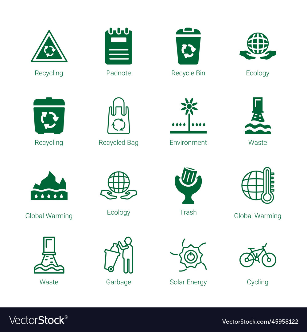 Recycling icons Royalty Free Vector Image - VectorStock