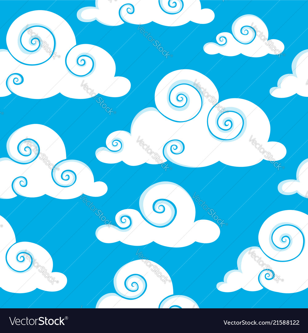 Seamless background with clouds 6 Royalty Free Vector Image