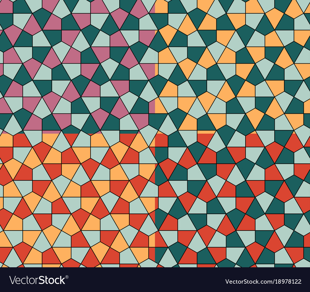 Seamless geometric pattern set simple flat lined