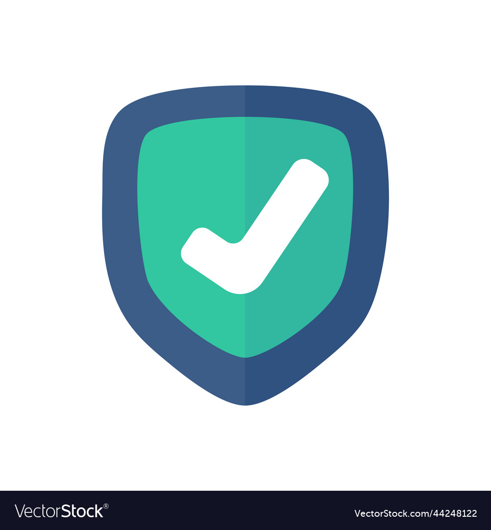 Shield data protection status a check mark
