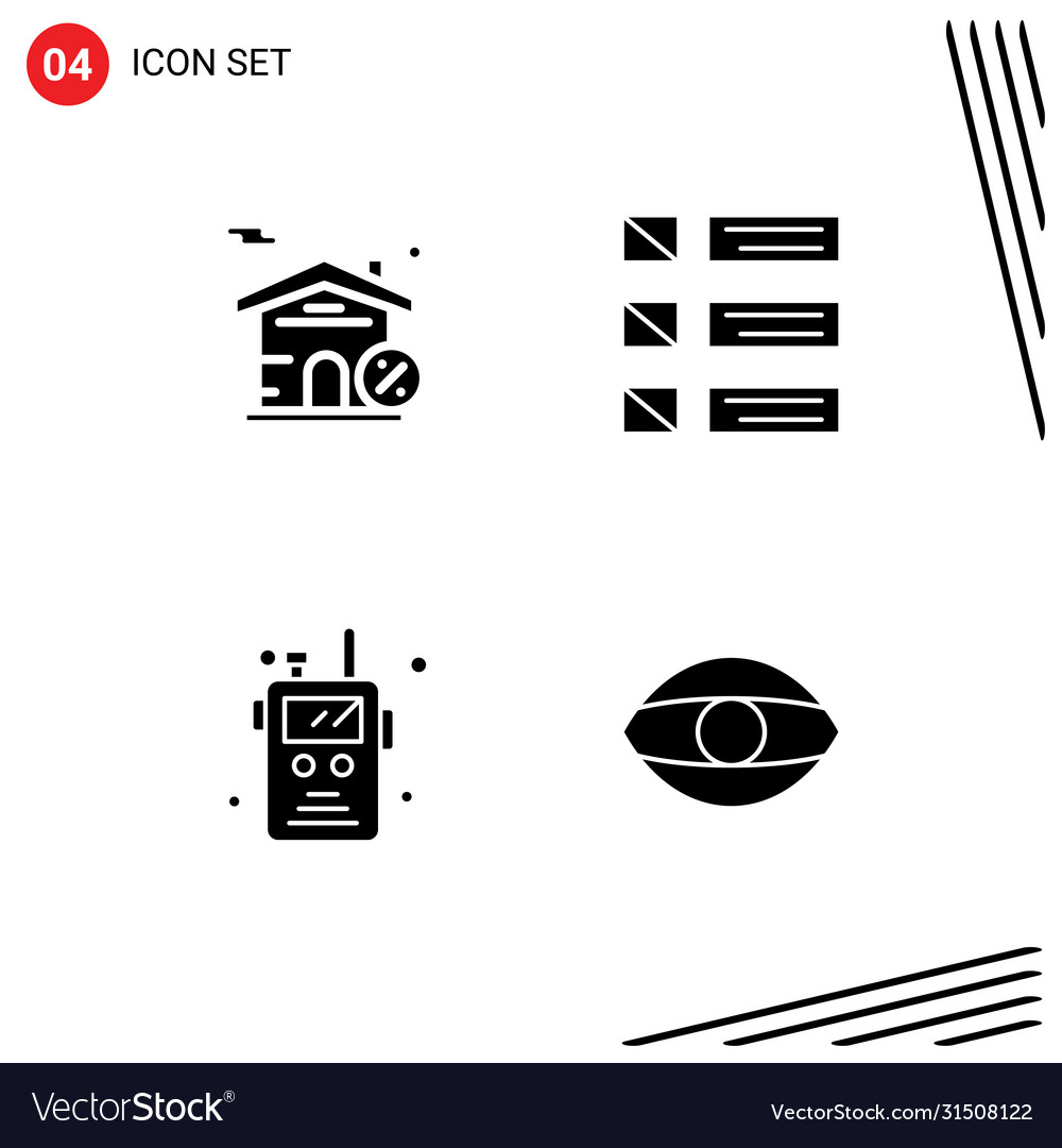 Solid glyph pack 4 universal symbols