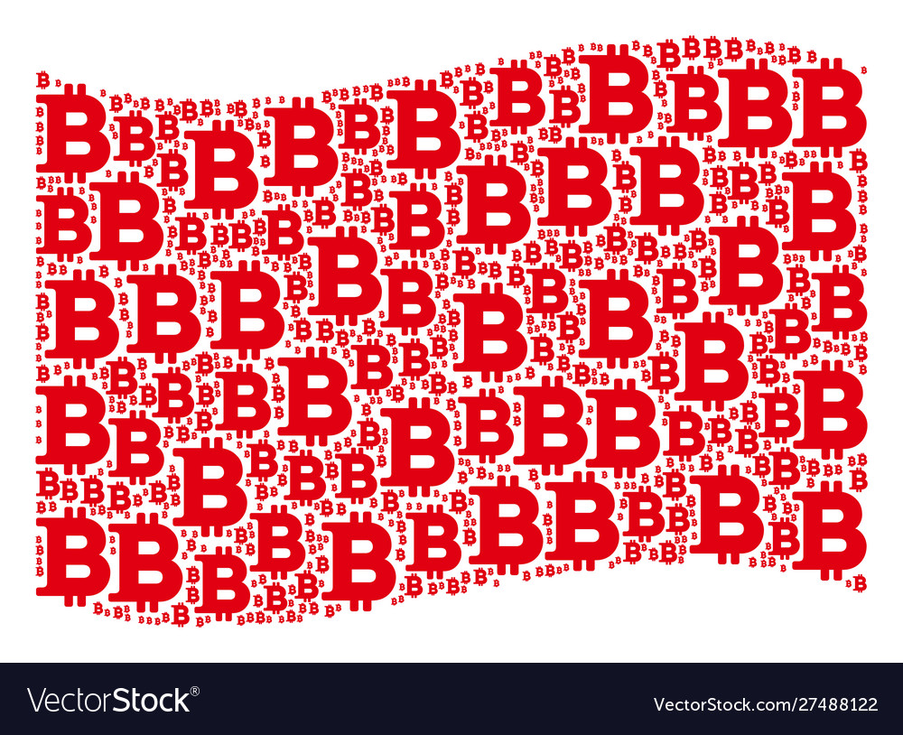 Waving red flag pattern bitcoin items