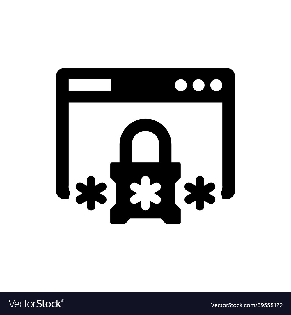 Website security password icon