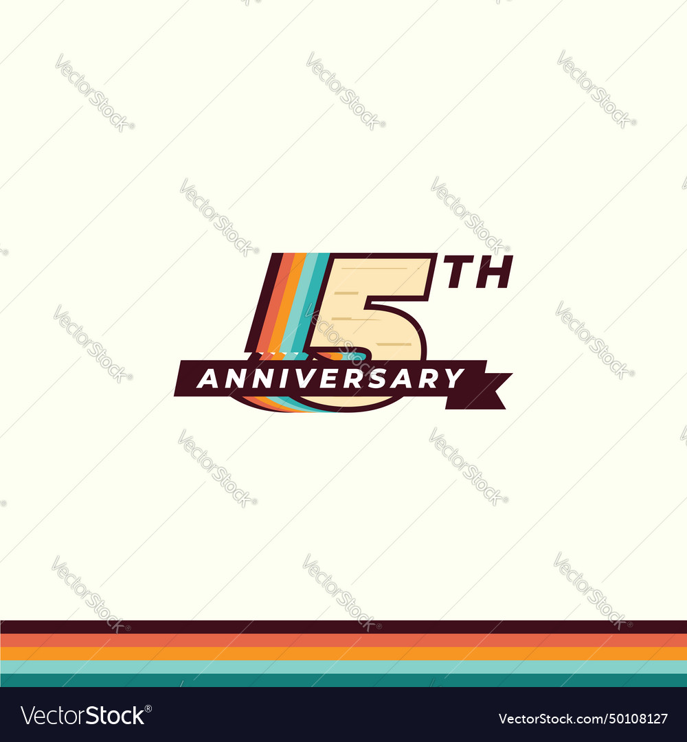 Anniversary number design template collection