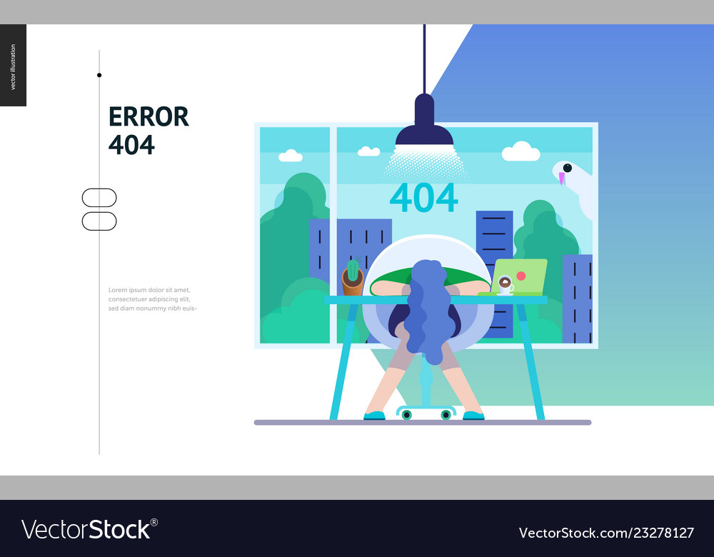 Business series - error 404 web template Vector Image Business series - error 404 web template