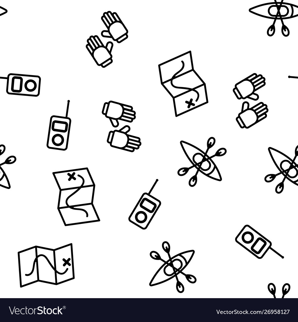 Canoeing active rest seamless pattern