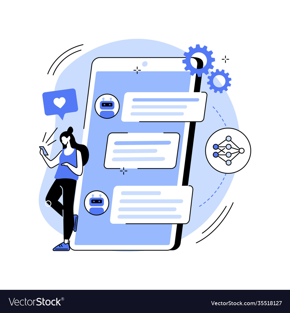 Chatbot self learning abstract concept vector image Chatbot self learning abstract concept