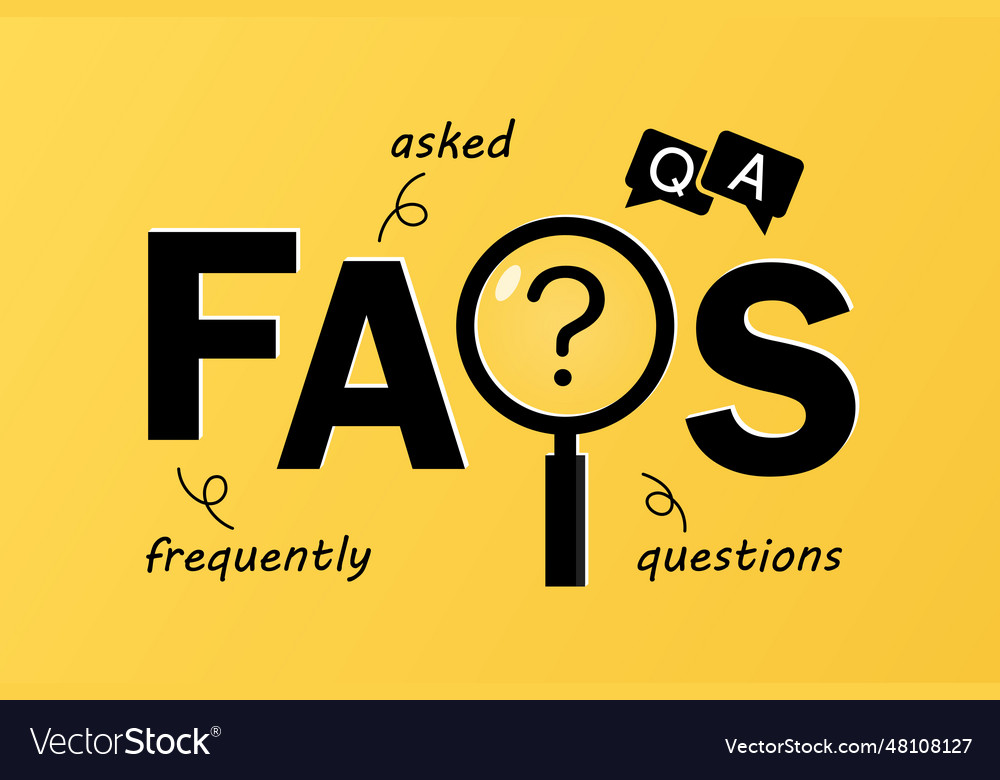 Frequently Asked Questions Faqs Letters Isolated Vector Image