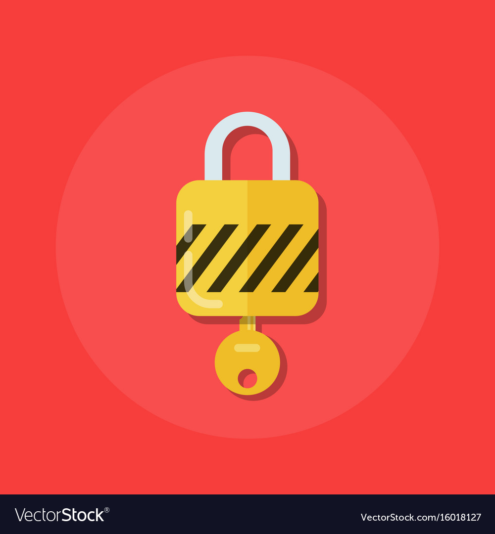 Identity or logon icon padlock with a key