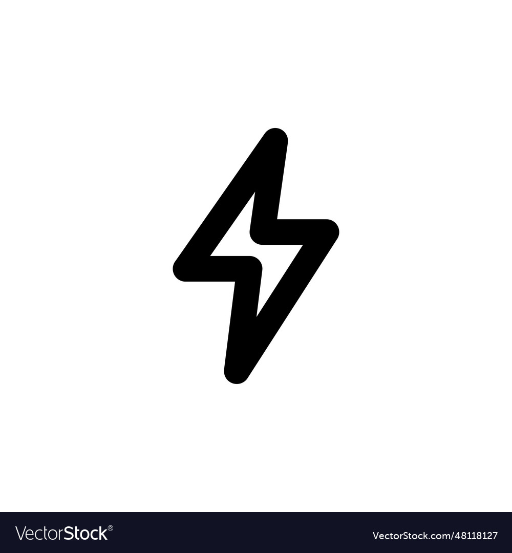 Lightning energy line web or mobile interface vector image Lightning energy line web or mobile interface