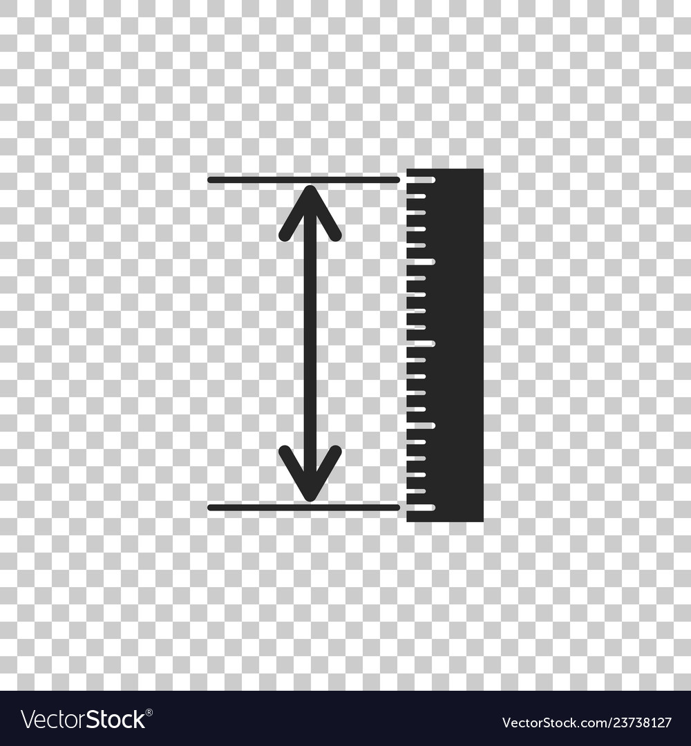 Measuring height and length icon isolated vector image Measuring height and length icon isolated