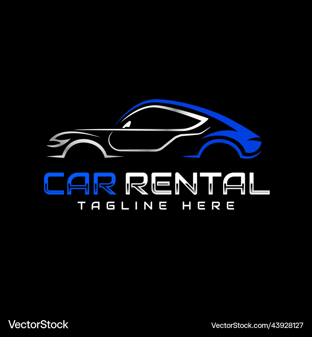 Modern car rental logo template racing – Royalty-Free Vector | VectorStock, image size:1000x1080