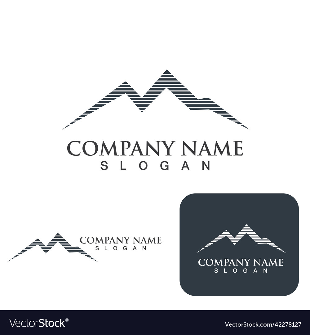 Mountain logo template Royalty Free Vector Image