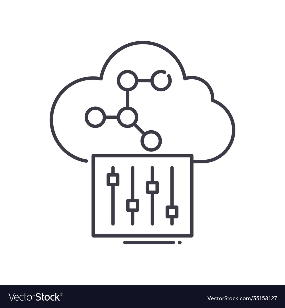 Netwrok controller icon linear isolated vector image Netwrok controller icon linear isolated