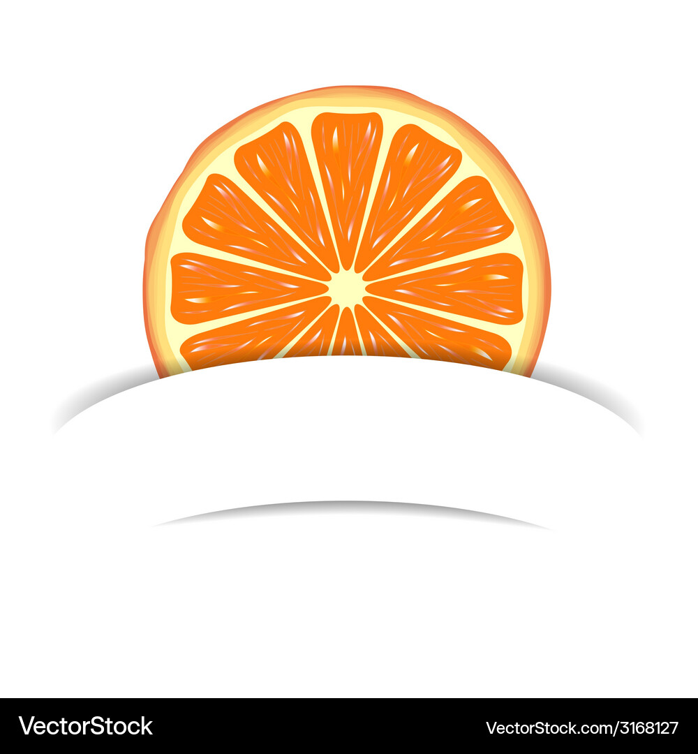 Orange With Paper Banner Royalty Free Vector Image