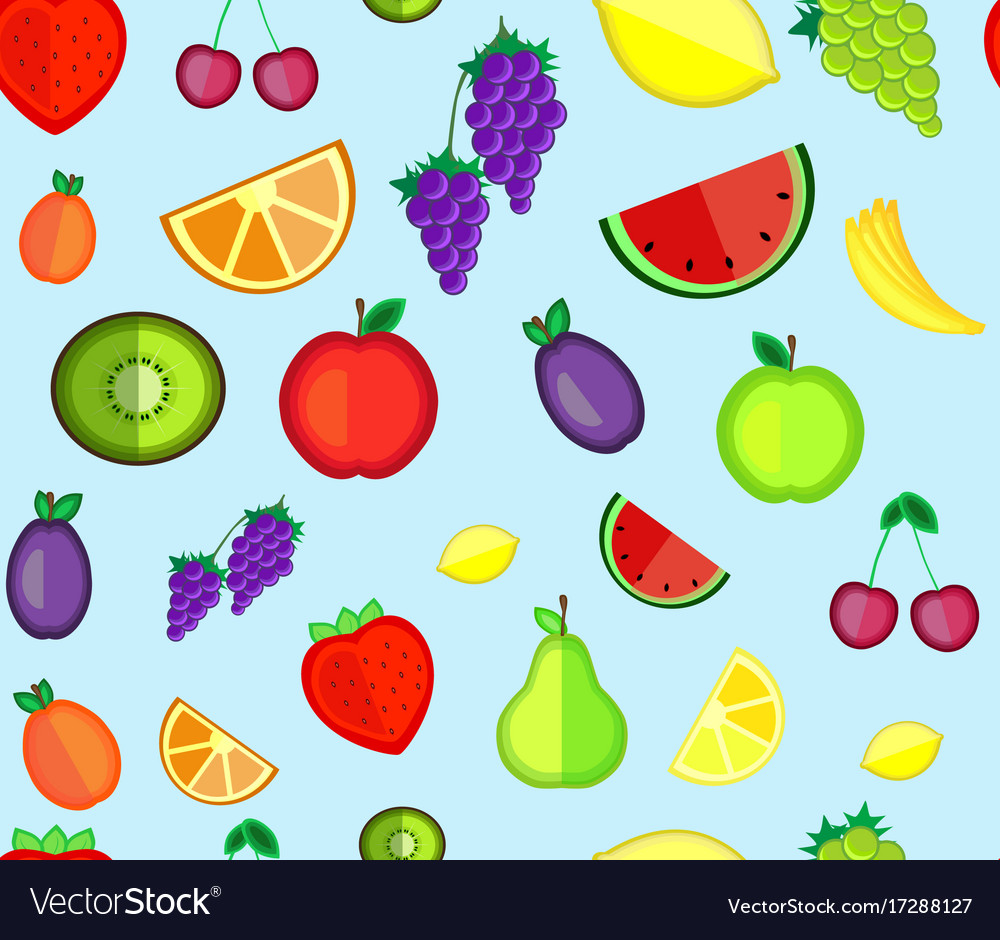 Seamless pattern of fruit