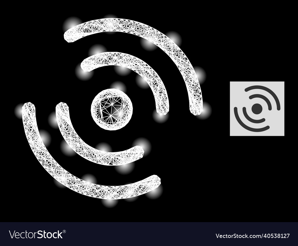Shiny linear mesh propeller rotation icon vector image Shiny linear mesh propeller rotation icon