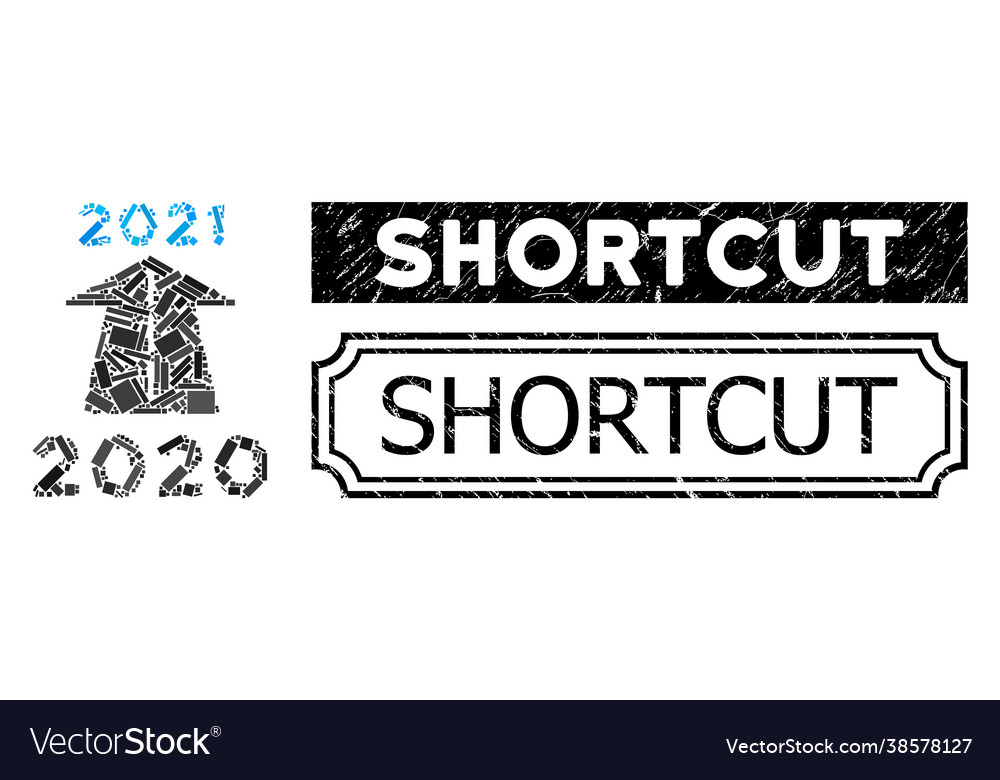 Shortcut grunge seal with notches and 2021 future