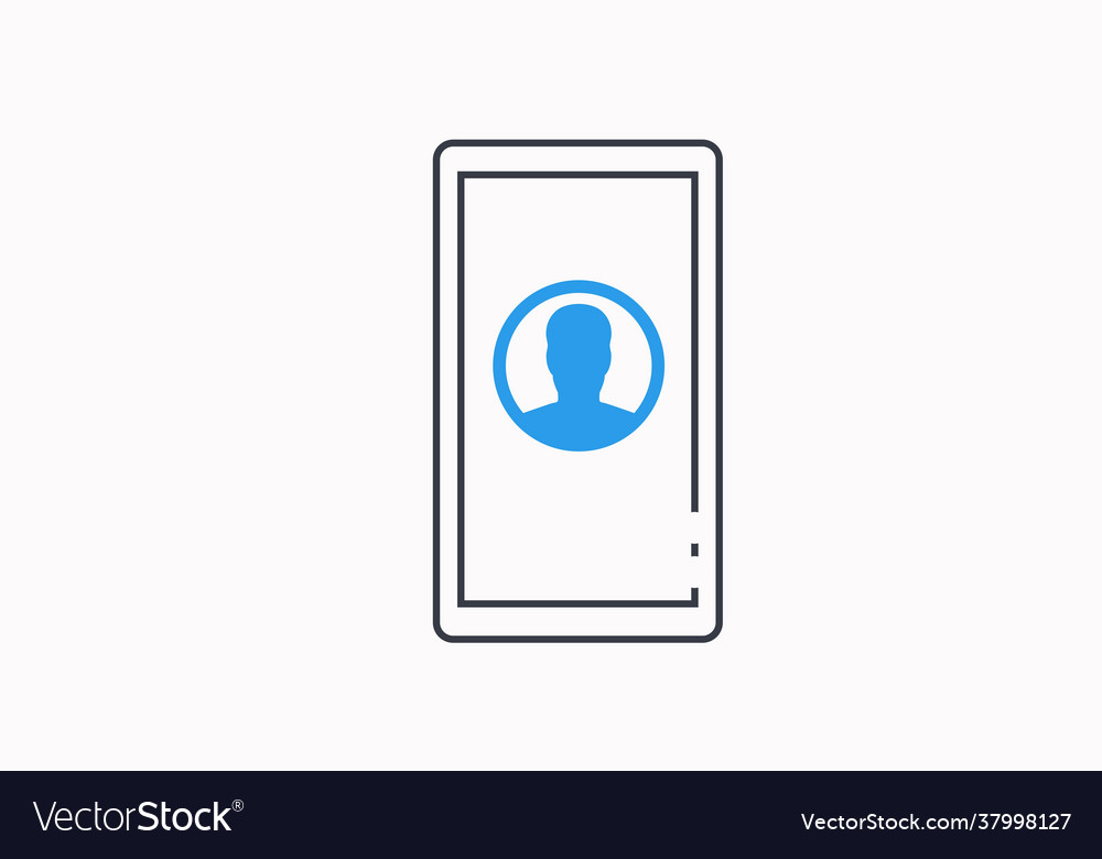 Smartphone user icon Royalty Free Vector Image