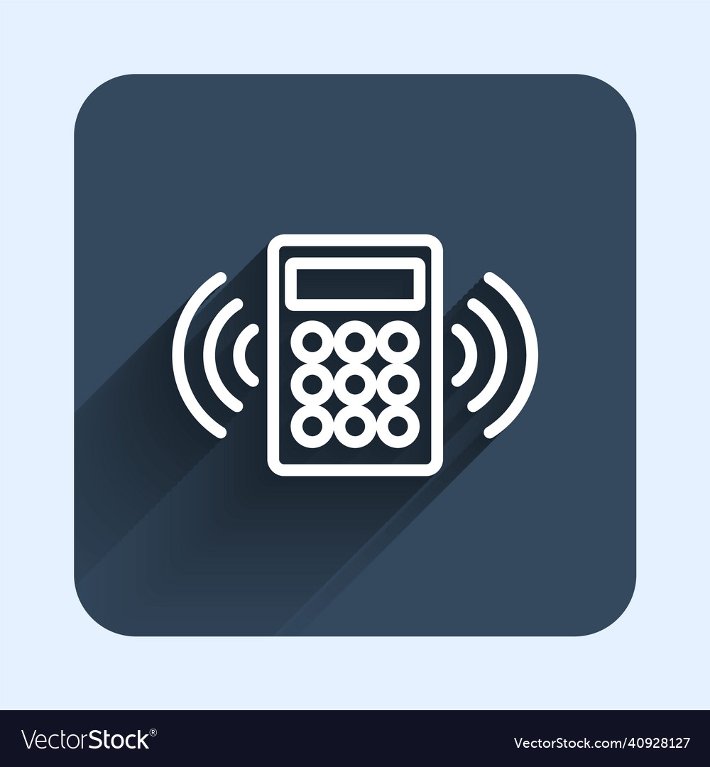 White line security system control panel Vector Image White line security system control panel