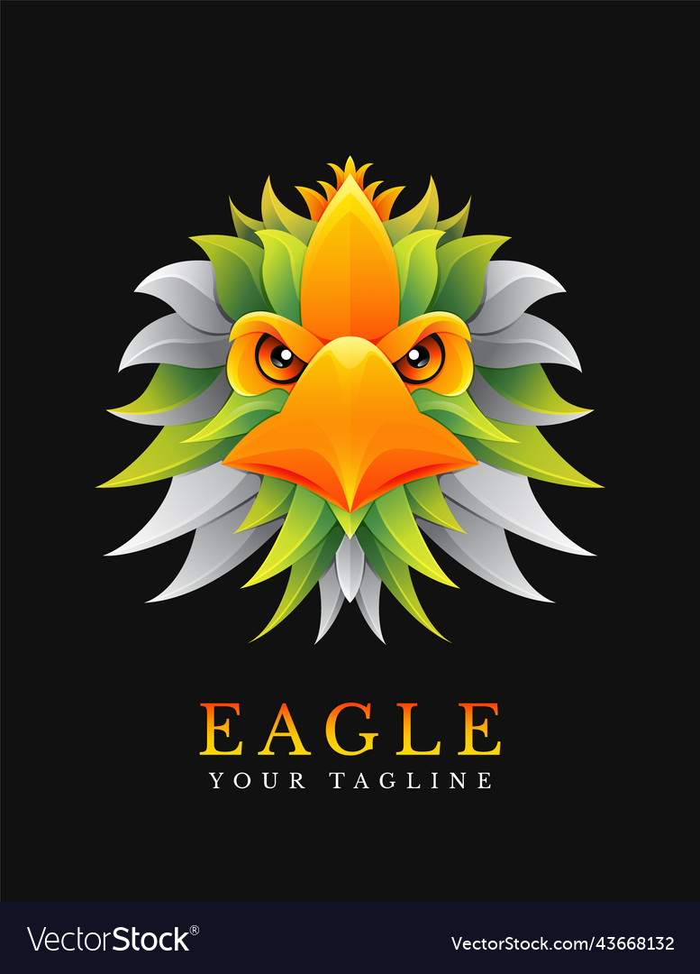 Abstract bird colorful gradient design Vector Image Abstract bird colorful gradient design