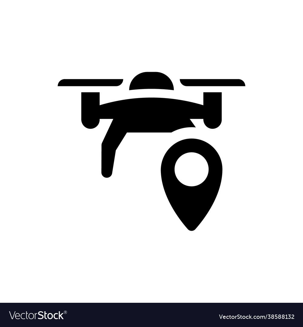 Drone location map icon Royalty Free Vector Image