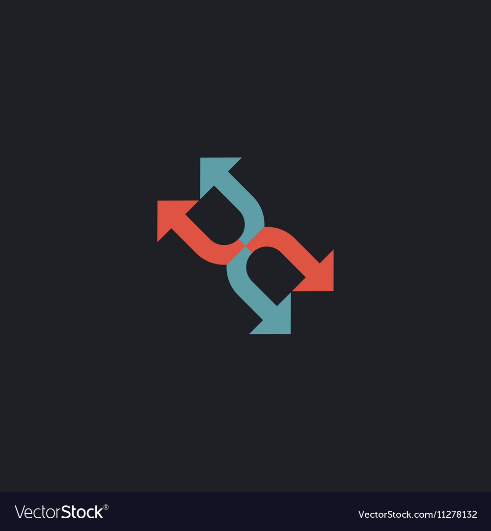 Four arrows computer symbol