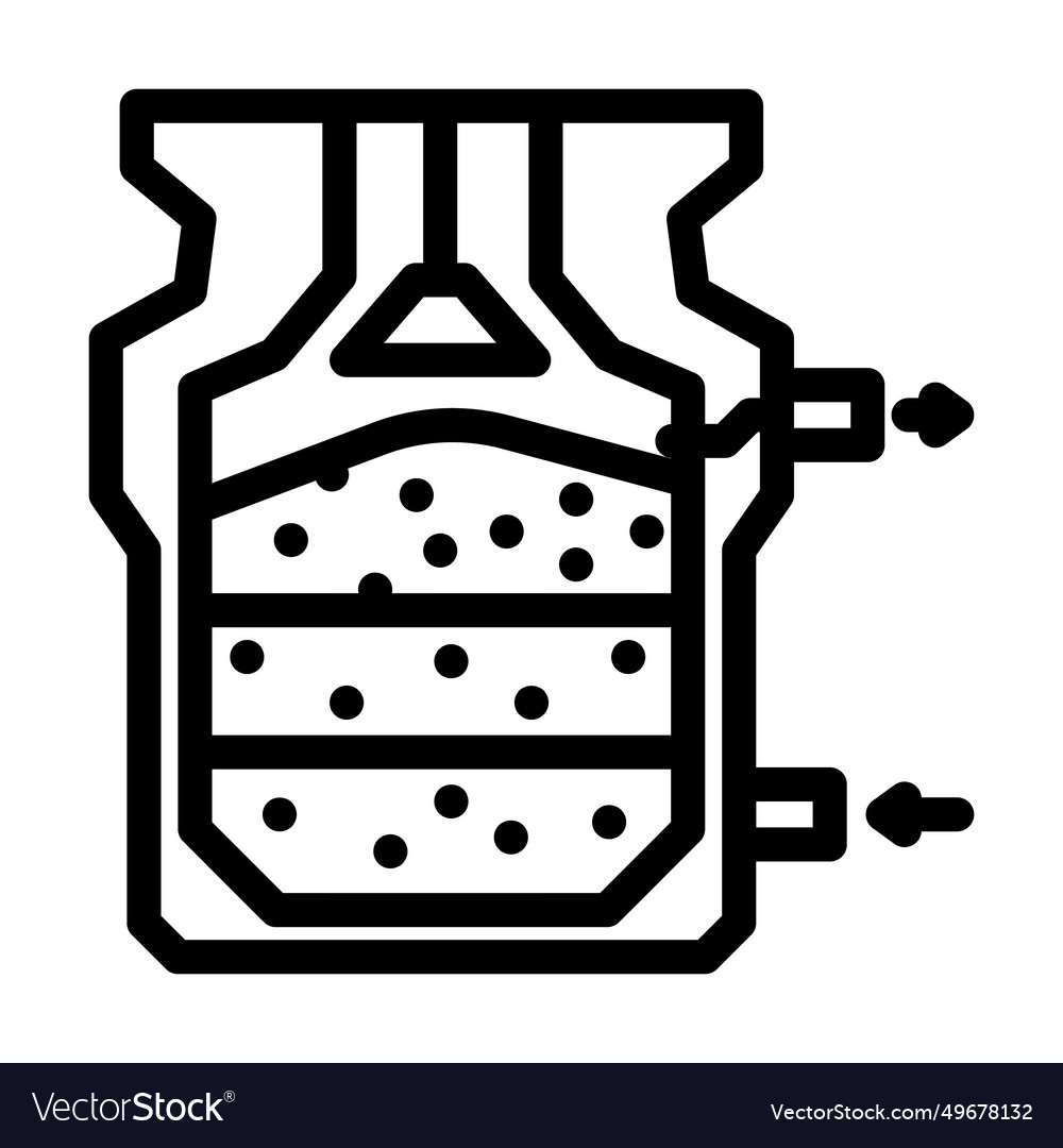 Gasification biomass energy line icon