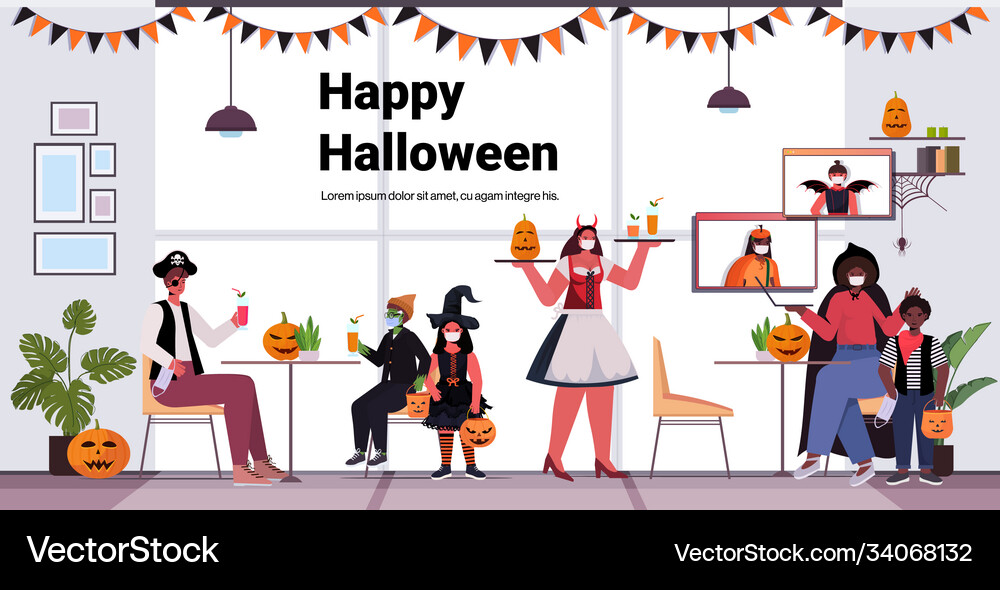 Happy halloween holiday celebration concept Vector Image
