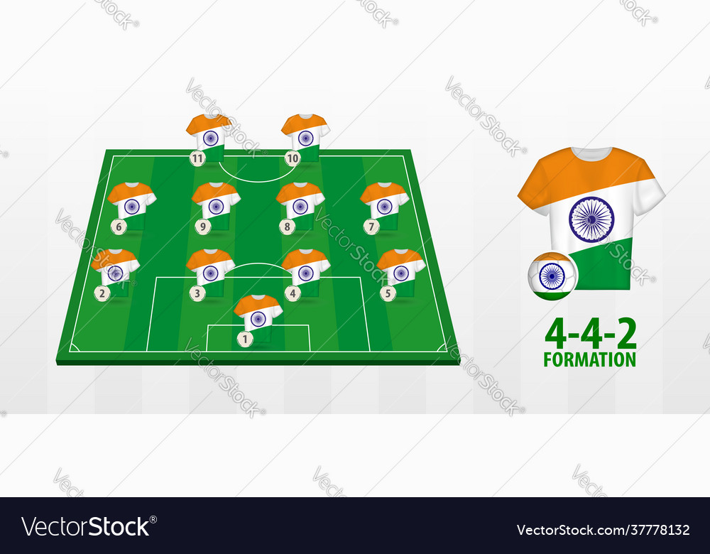 India Football Club Vector Template Design Illustration Ilustração