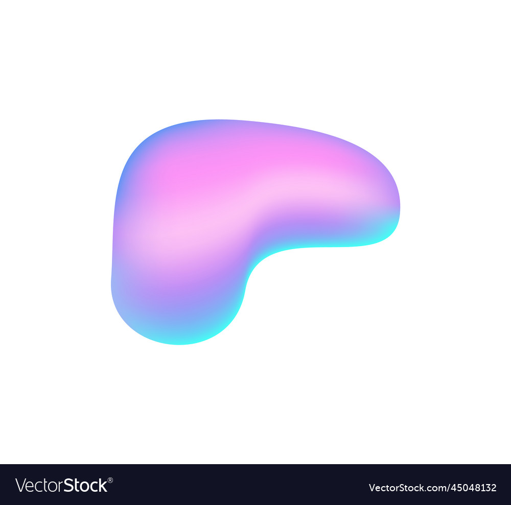 Liquid hologram shapes futuristic fluid Royalty Free Vector